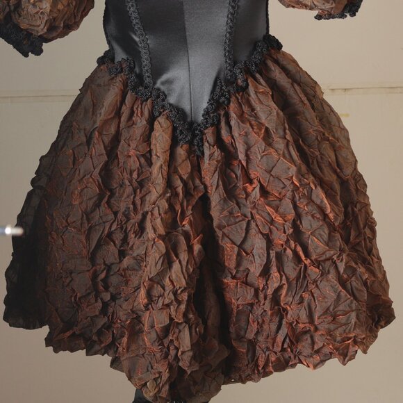 Stunning Black & Metallic Rust Evening Dress That Gives Fancy Wench Vibes - Picture 6 of 13